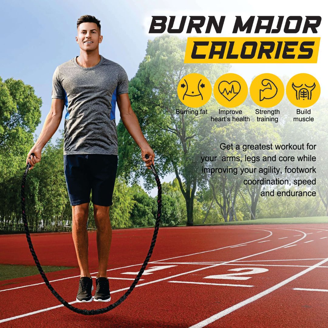 Heavy Jump Rope Cardio Exercise